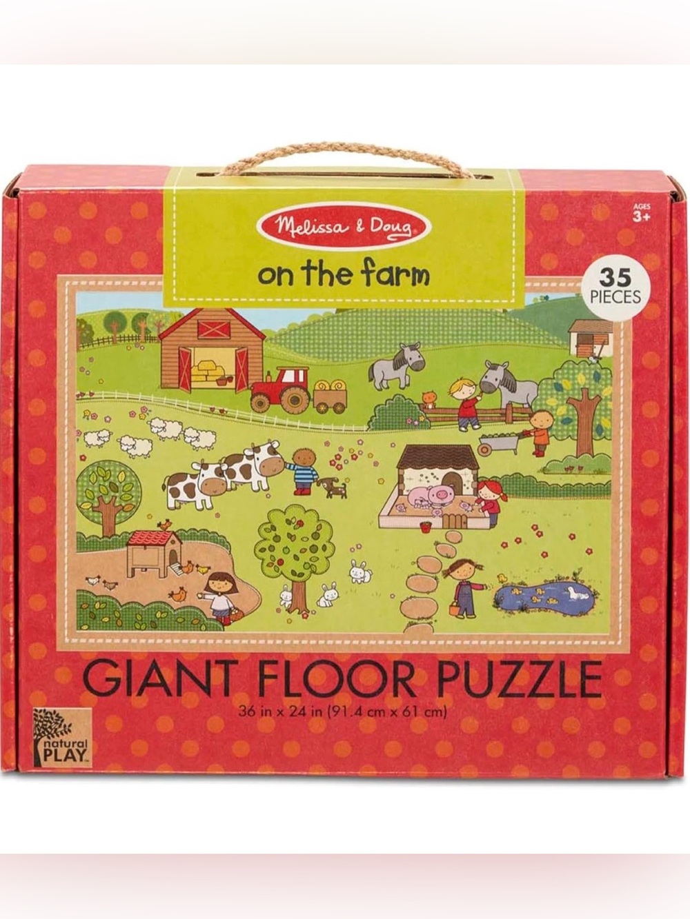Melissa & Doug Farm Scene Giant Floor Puzzle — like new all pieces included